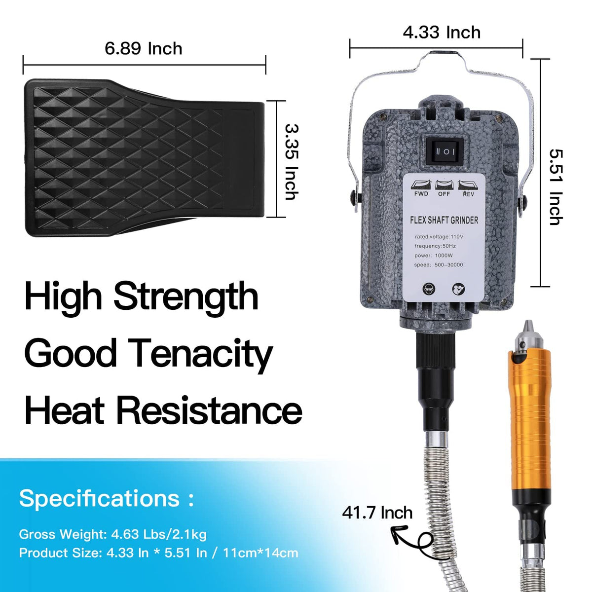 GESD hanging chuck with flex shaft enables quick installation during work.