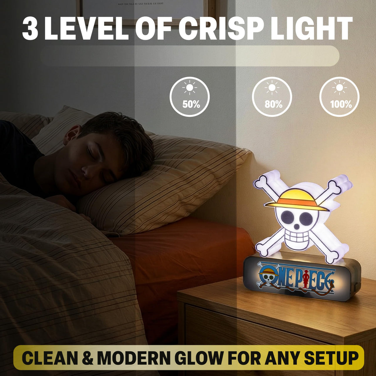Get Trend Straw Hat pirate map Night Light for stylish desk decor