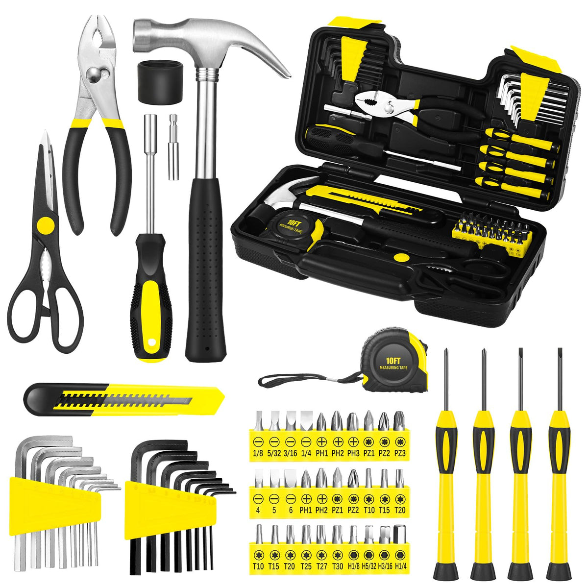 GetFOO 58-piece tool kit case organized for quick DIY setup