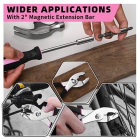 GETFOO pink precision screwdrivers provide accurate detail work for delicate tasks.
