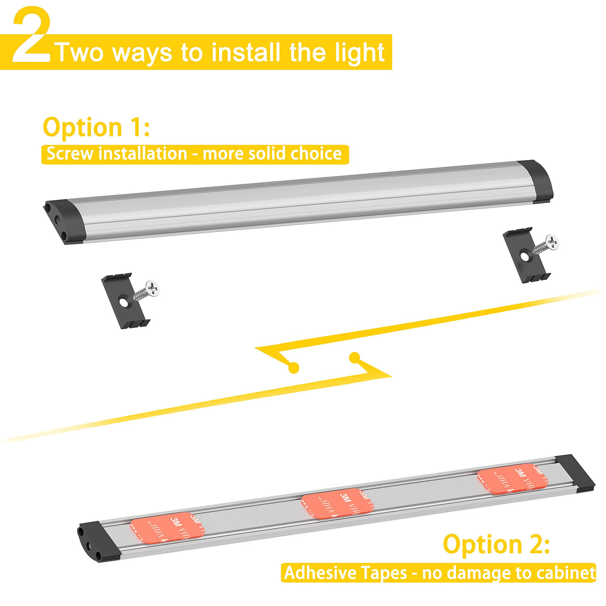 GETINLIGHT clip-screws installation demonstrates flexible mounting options
