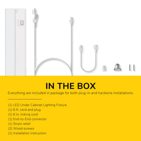 Getinlight IN-0210-3 slim profile fits under most cabinets.