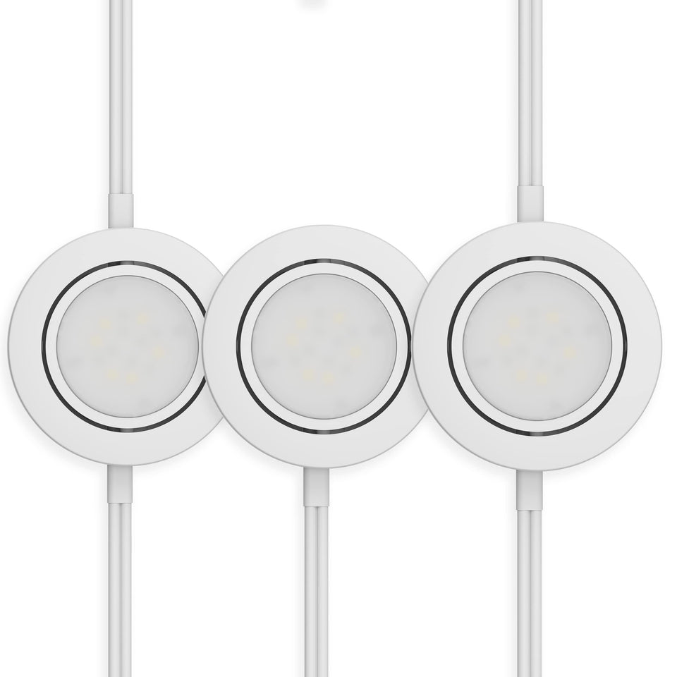 Getinlight puck light with 2.75-inch profile for under-cabinet lighting.