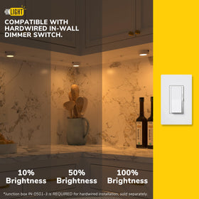 Getinlight puck light 6 ft cord with roller switch.