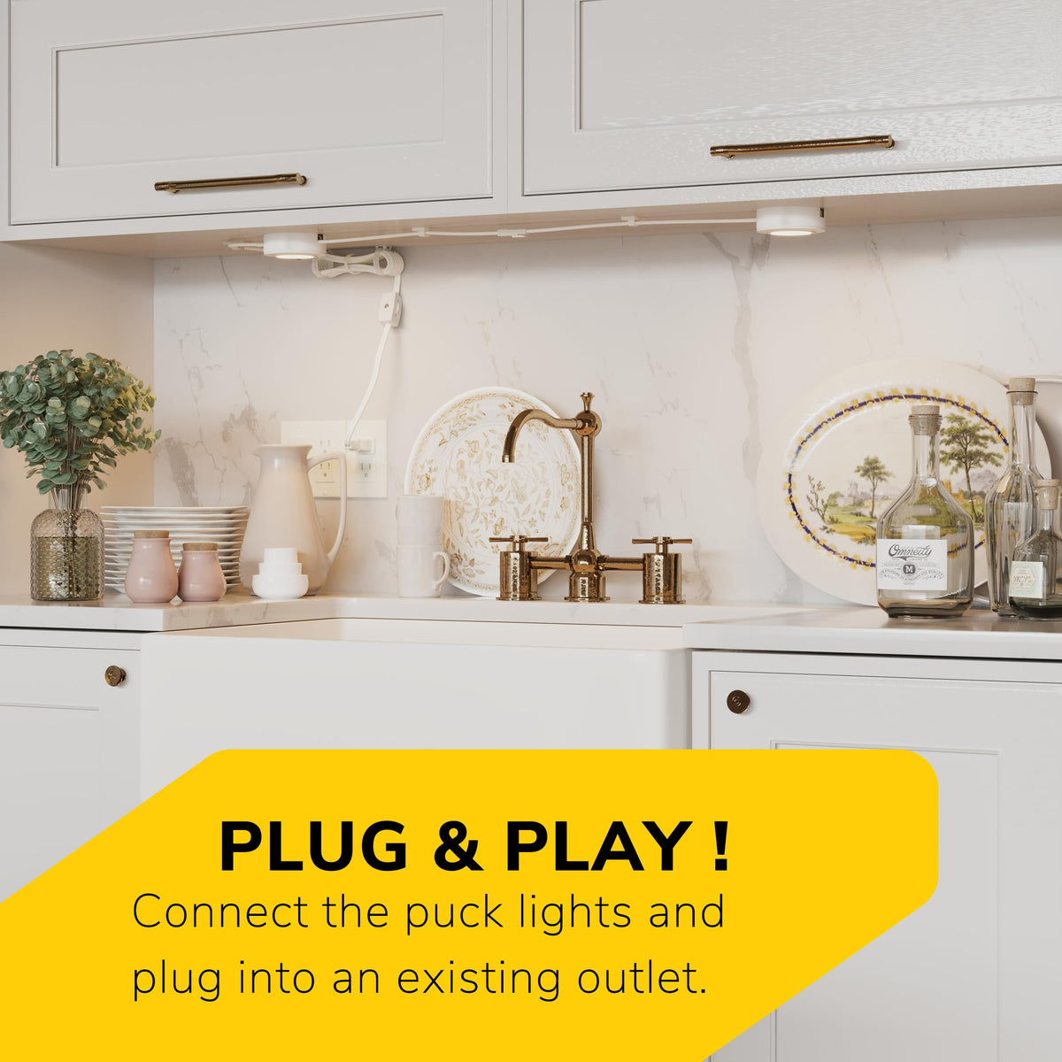 Getinlight puck light hardwire option via junction box.