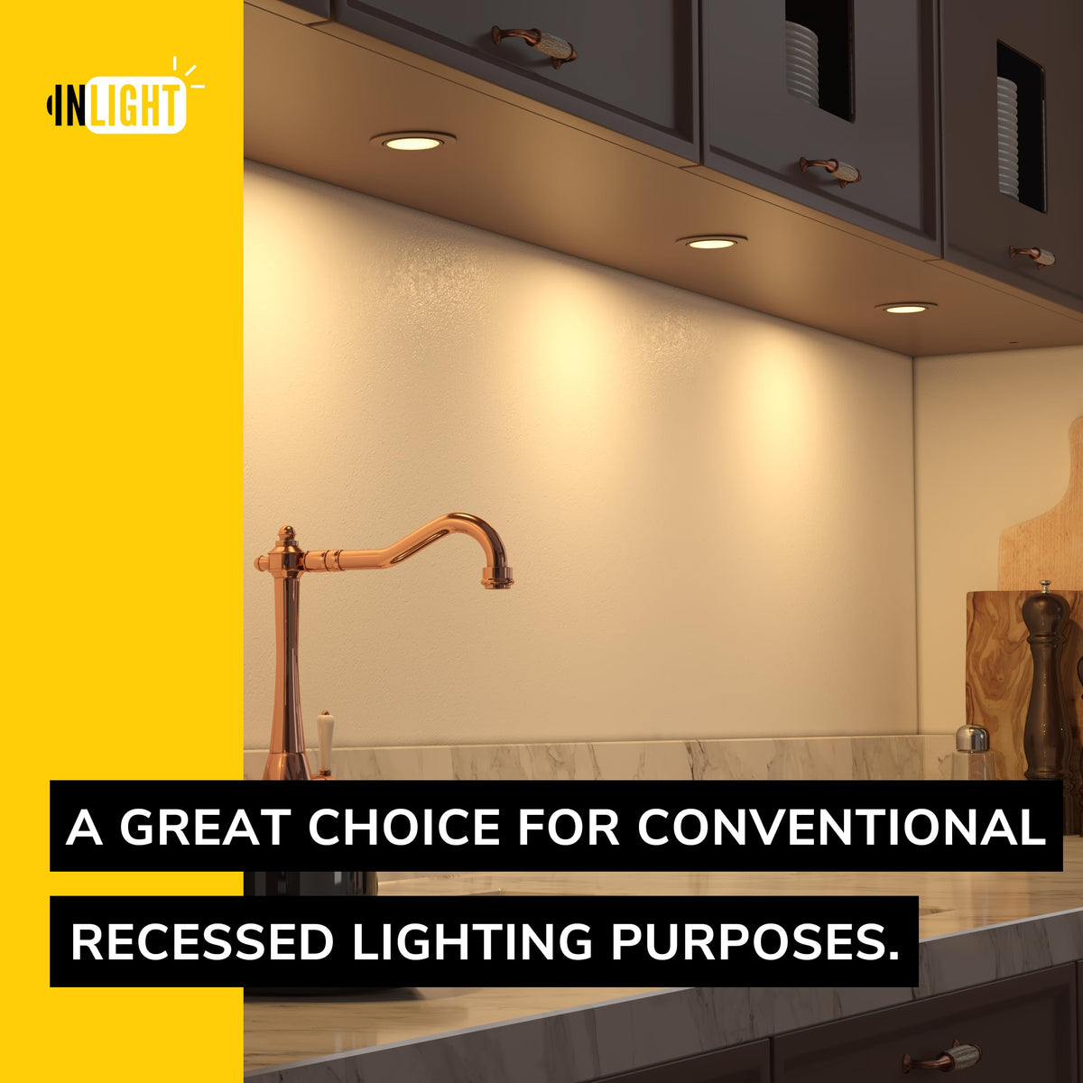 Getinlight puck light wall dimmer compatible for hardwired setups.