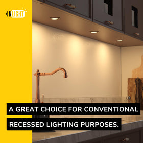 Getinlight puck light wall dimmer compatible for hardwired setups.