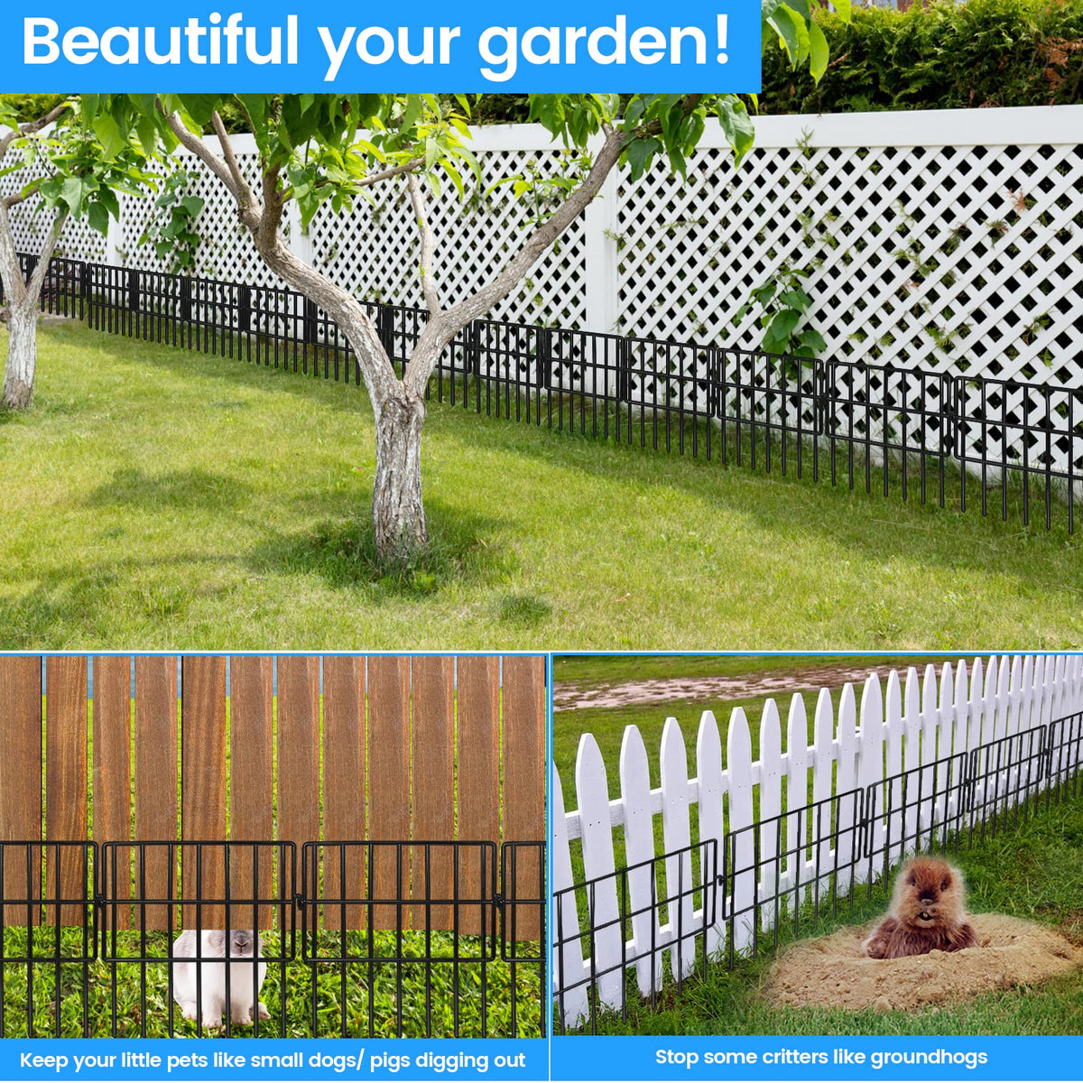 Getlay patio yard decorative fence enhances landscape while safeguarding plants