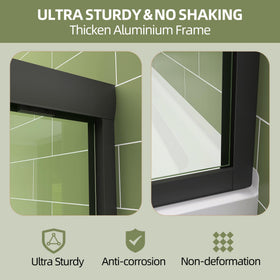 GETPRO tub door nano coating resists stains for easy cleaning after showers.