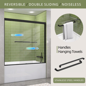 GETPRO tub door reversible design adapts to left or right walls.