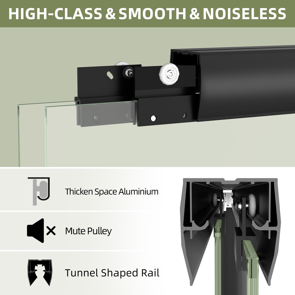 GETPRO tub door tempered glass 1/4 inch for safety and clarity.