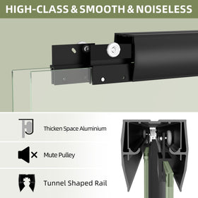 GETPRO tub door tempered glass 1/4 inch for safety and clarity.