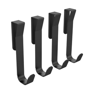 Getube four-pack shower hook on glass door keeps towels organized.