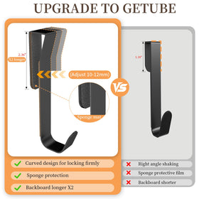 Getube extended backboard provides stronger grip on glass doors.