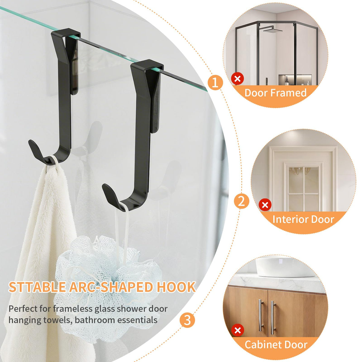 Getube no-drill installation lets you reposition hooks easily.