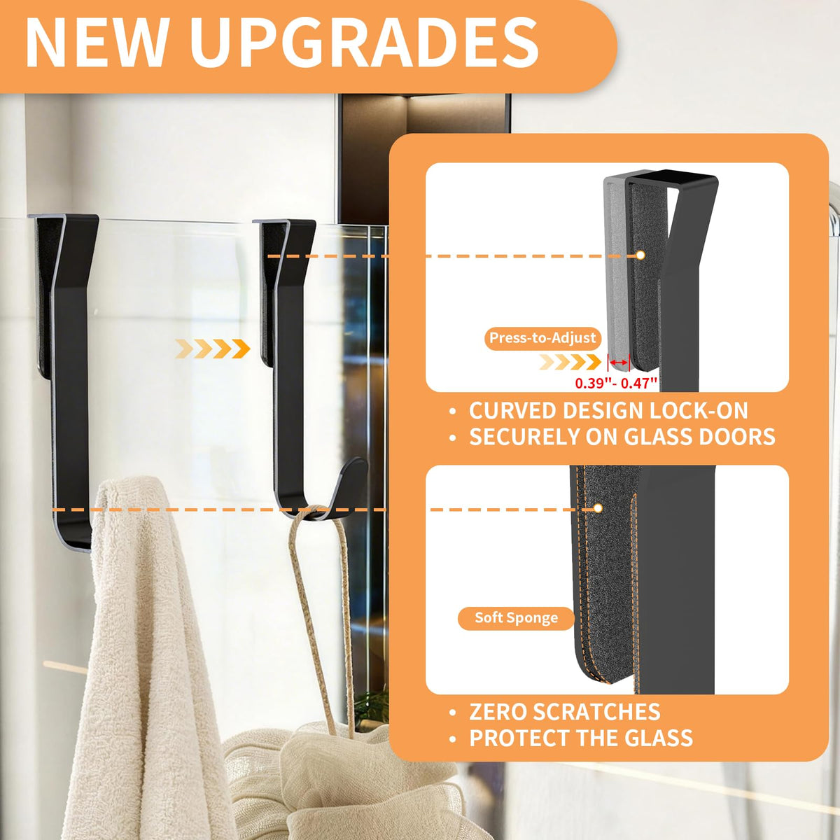 Getube stainless steel matte black hook resists corrosion in bathrooms.