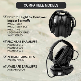 GEVO gel ear pads show a durable TPU outer layer for long-lasting earmuff comfort.