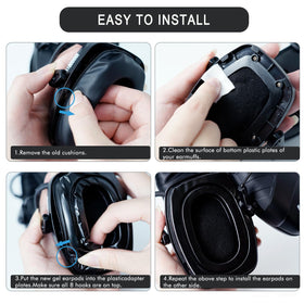 GEVO gel ear pads compatible with PROHEAR 030, 036, 066, and 016 earmuffs.