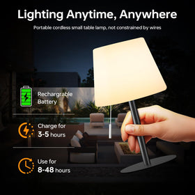 Gewiny lamp with remote control enables easy lighting from a distance.
