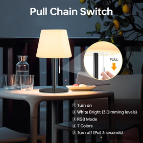 Gewiny RGB LED mode offers dynamic colors for festive or cozy ambience.