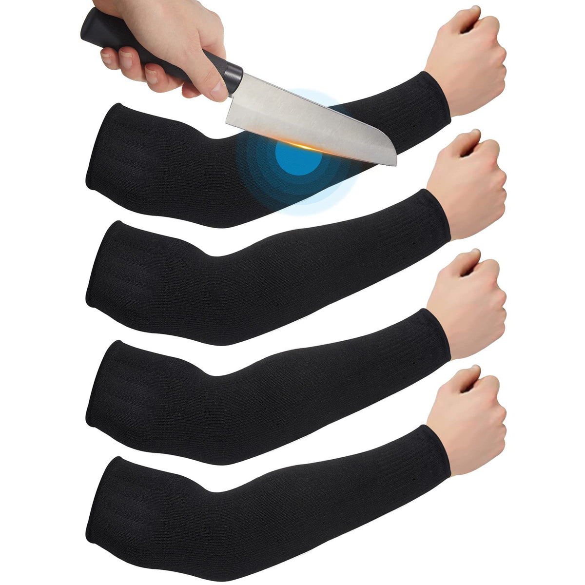 Geyoga arm sleeves with curved design for comfortable, protective coverage during welding and gardening.