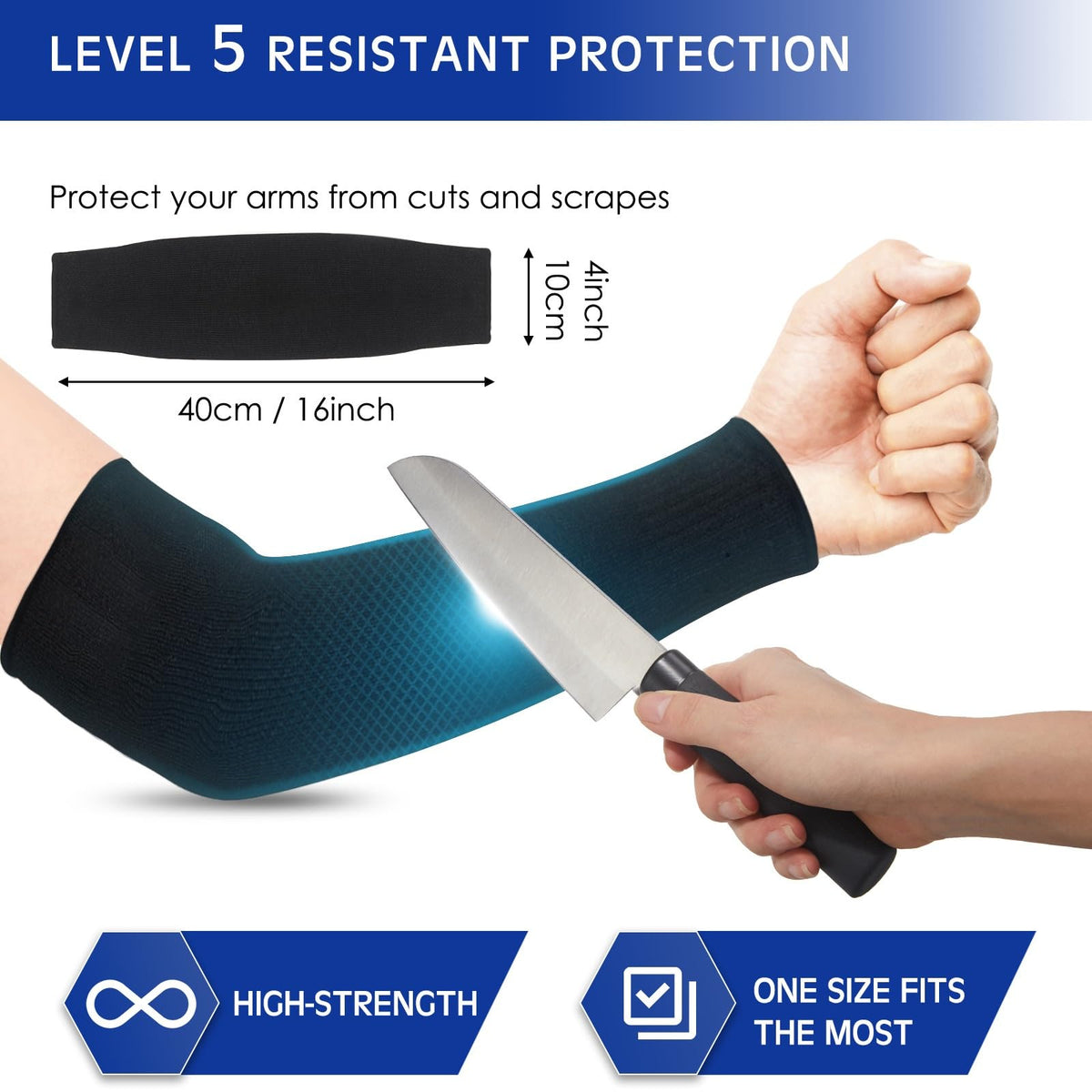 Geyoga arm sleeves demonstrate level 5 cut resistance for high-risk tasks.