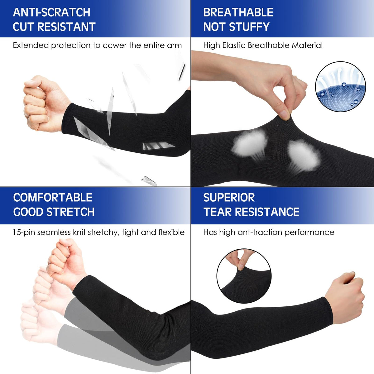 Geyoga protective sleeves breathable, lightweight protection for thin skin and bruising.