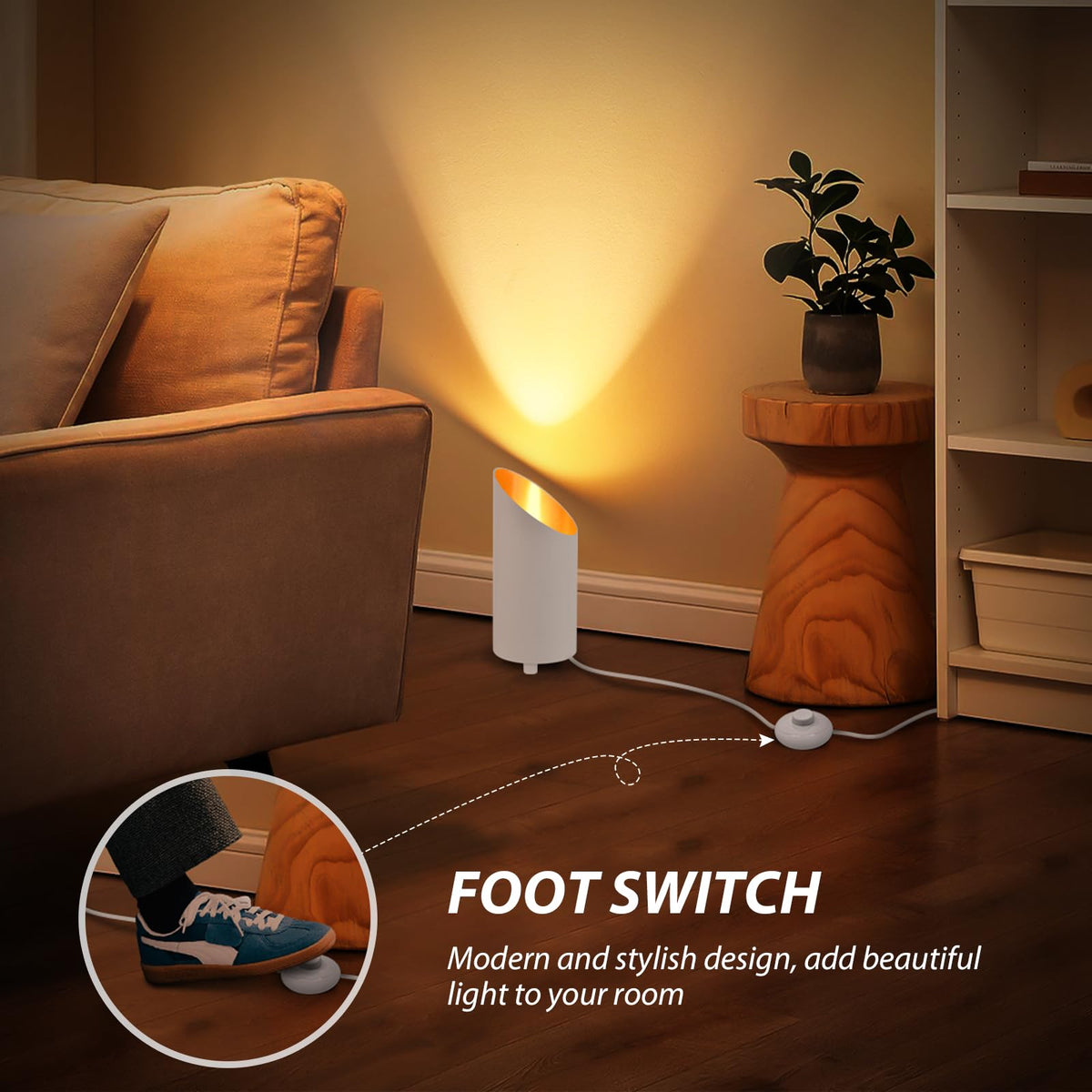 Foot switch on the cord for easy on/off control.