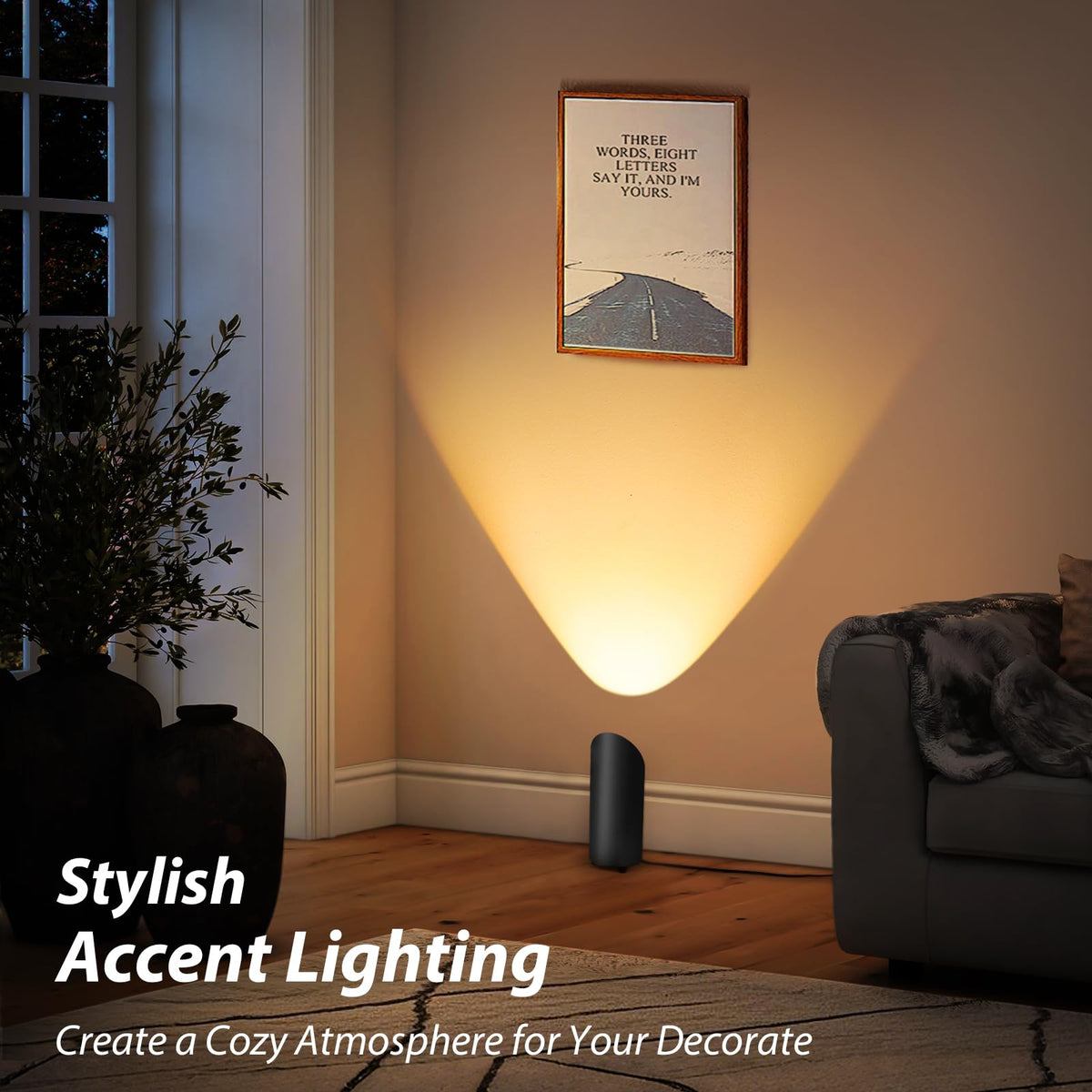 GeyouLux uplighting indoor 7W floor light foot switch allows easy control.