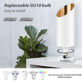 GU10 bulb replacement process enabling easy customization.