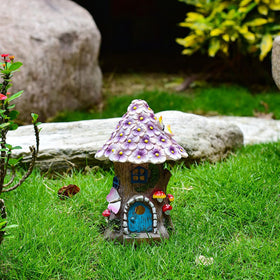 GEYUEYA Home mushroom garden statue made of waterproof resin for year-round outdoor use.