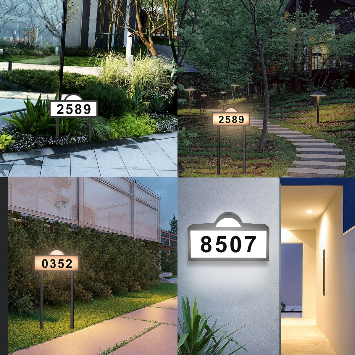GEYUEYA Home template digits help align 3–5 digit addresses neatly.