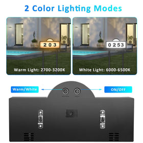 GEYUEYA Home address sign powered by 2000mAh battery for long glow