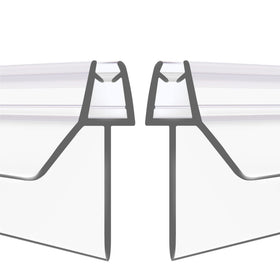 GEZMR 2-pack frameless shower door bottom seal installed on glass edge to block splashes