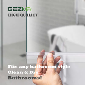 GEZMR clear vinyl bottom seal blends with glass for an unobtrusive look