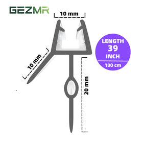 GEZMR clear vinyl seal covers a 39in strip for smooth, silent door movement.