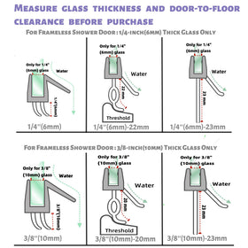 GEZMR adjustable 39in seal fits most frameless doors securely.