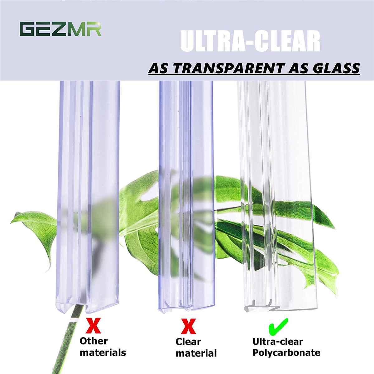 GEZMR easy-install shower door seal for quick replacement without glue