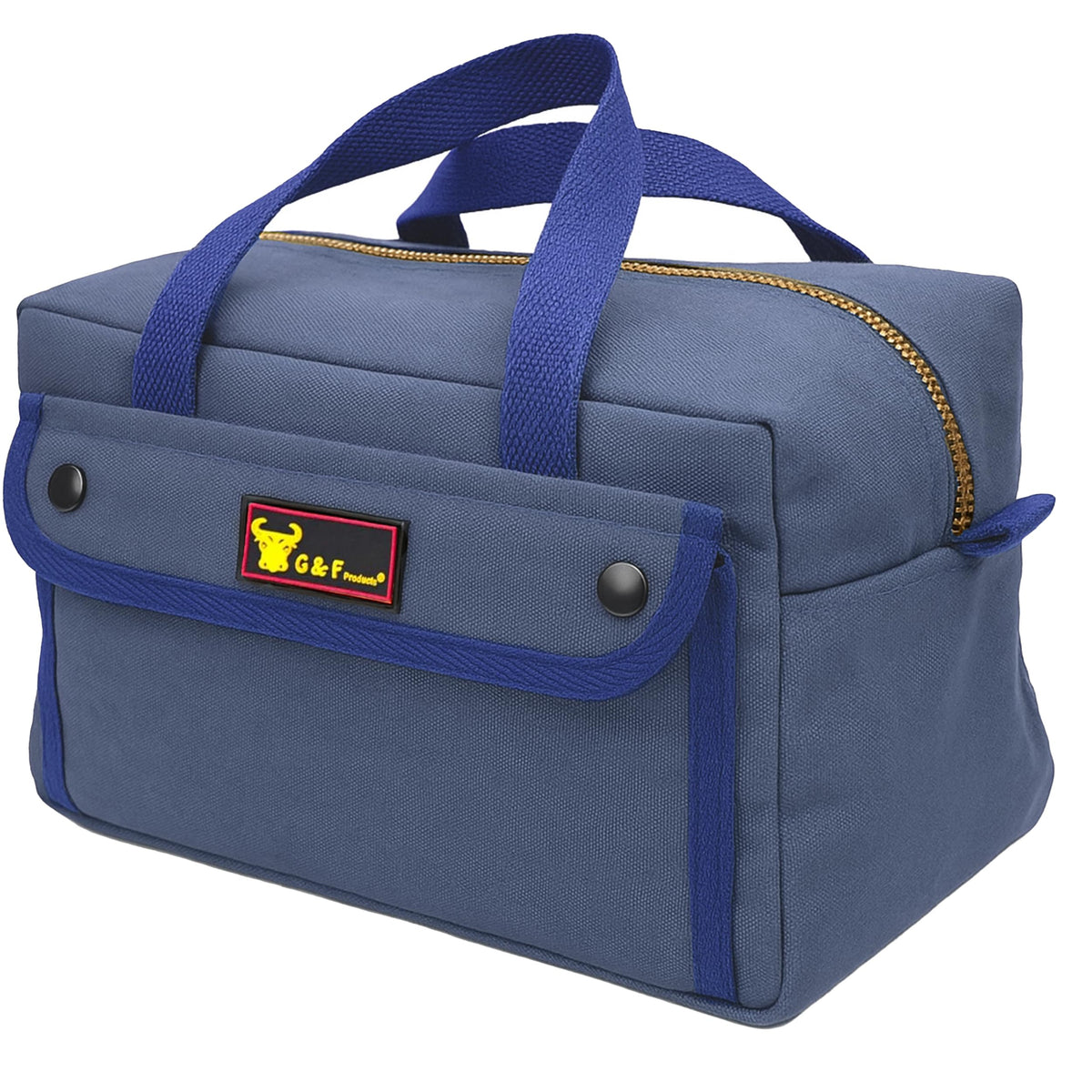 G & F Products waxed canvas duffle bag front view showing durable construction