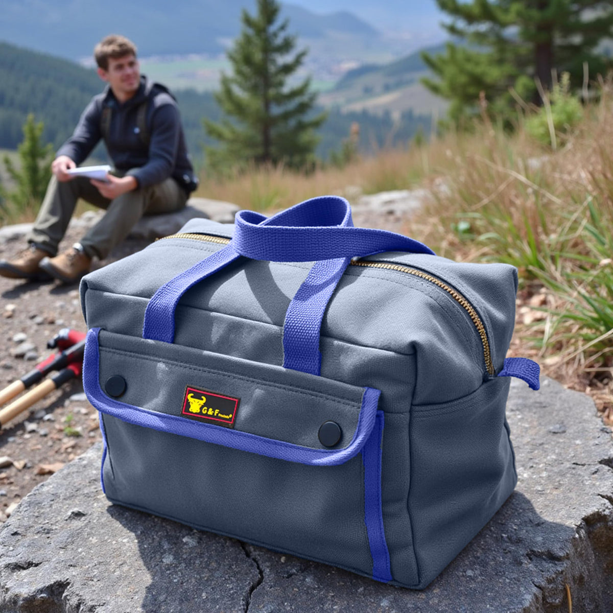 G & F Products waxed canvas duffle bag durable construction for contractors and travelers