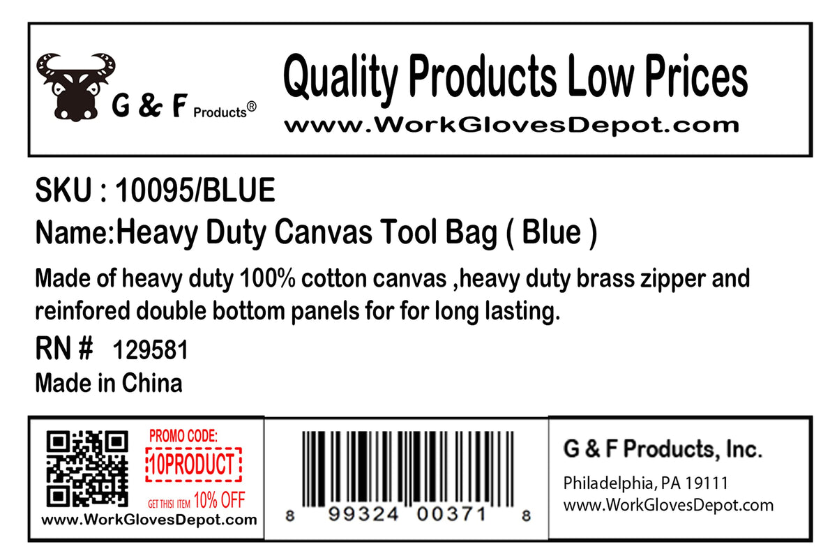 G & F Products waxed canvas duffle bag side strap extended for easy carrying