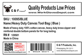 G & F Products waxed canvas duffle bag side strap extended for easy carrying