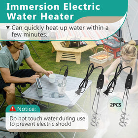 Gfdoso immersion heater camping setup for hot drinks on trips