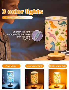 GFTDNS lamp offers warm white, gentle yellow and cool blue tones for versatile ambiance.
