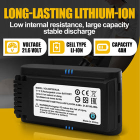 GGBON battery installation for Samsung Jet60-Jet90, easy tool-free swap