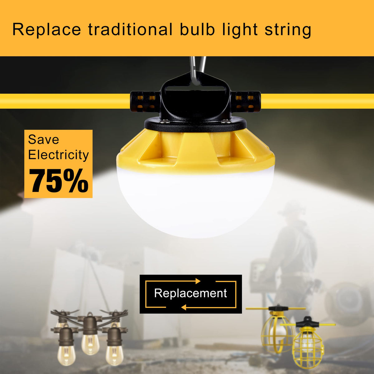 G GJIA ETL-certified construction lights support safe operation on worksites.