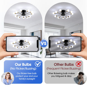 GGOYING E12 LED candle bulb provides 5000K daylight for bright tasks.