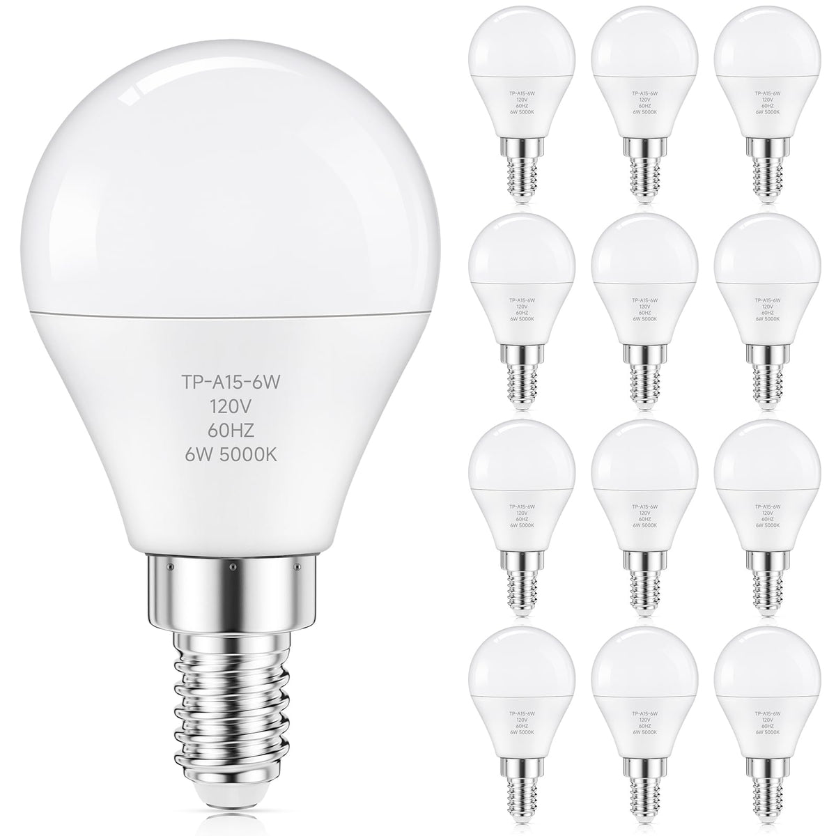 GGOYING E12 LED candle bulb delivers 600lm daylight for chandeliers.