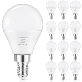 GGOYING E12 LED candle bulb delivers 600lm daylight for chandeliers.