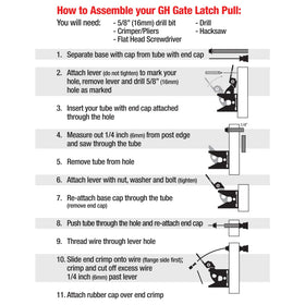 GH Gate Latch installation guide offers clear, step-by-step instructions.